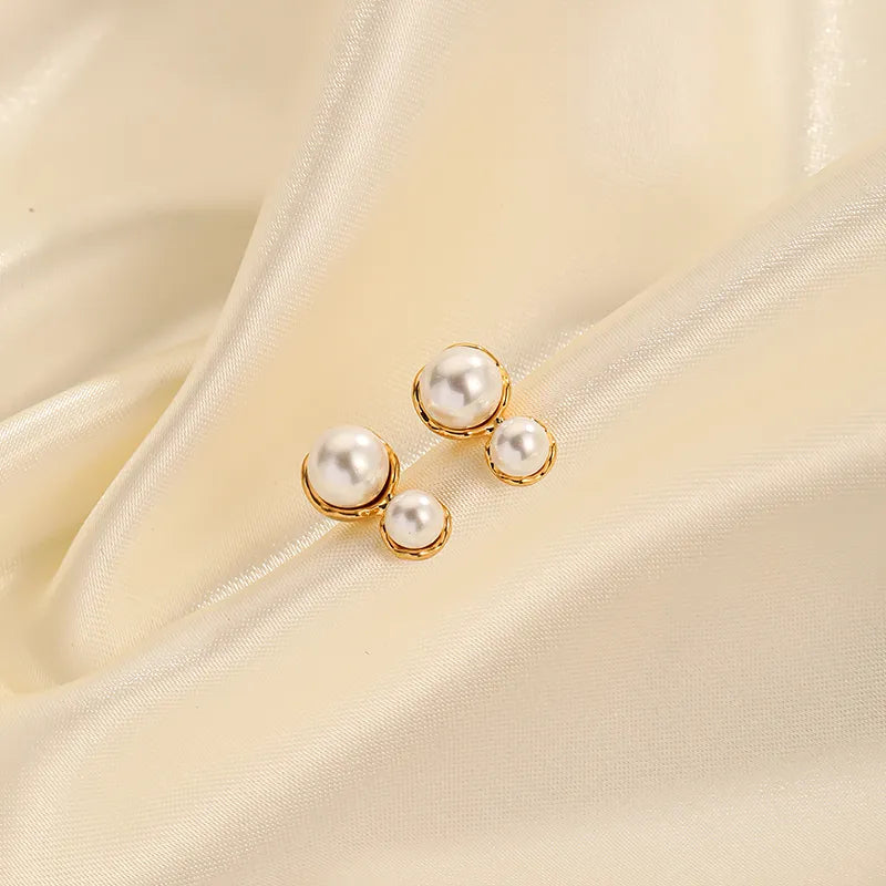 Aretes Doble perla