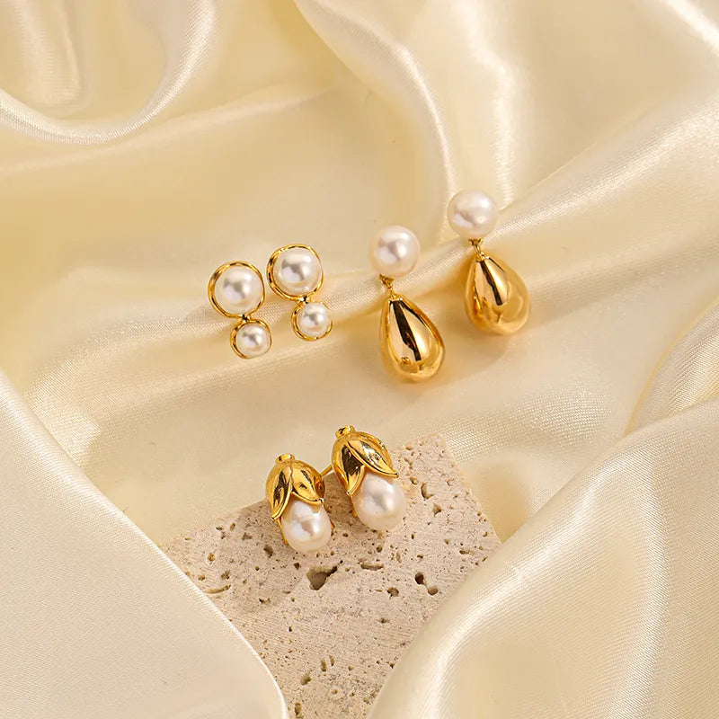 Aretes Doble perla