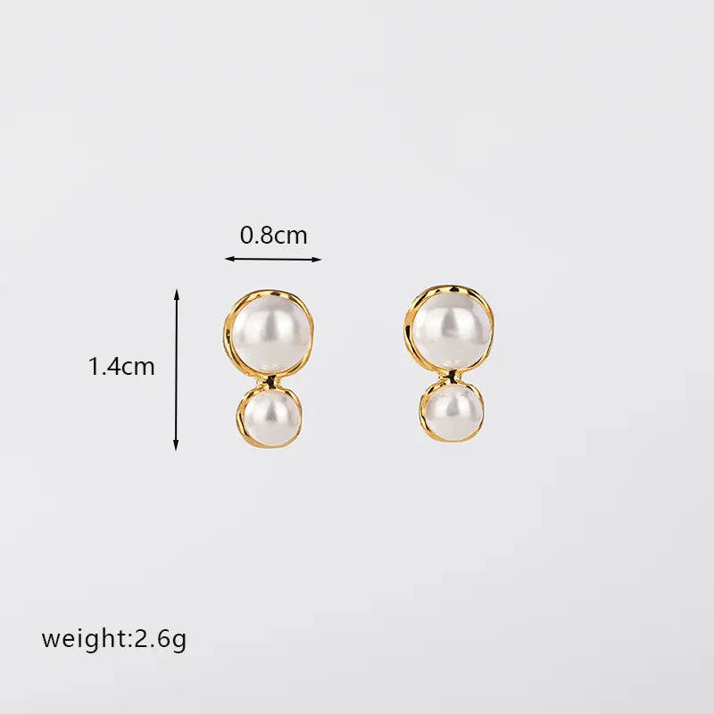 Aretes Doble perla