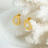 Aretes Hollow Oro y Plata