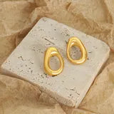 Aretes Hollow Oro y Plata
