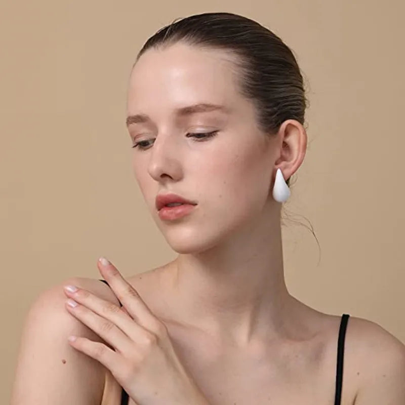 Aretes Ear Drop Blanco