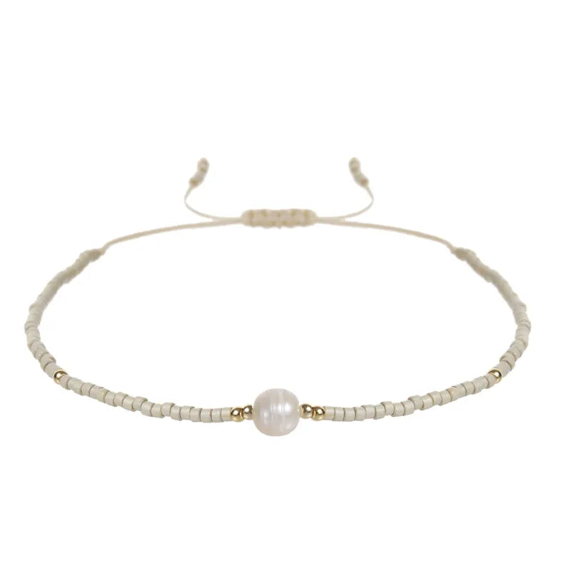 Pulseras de colores con Perla