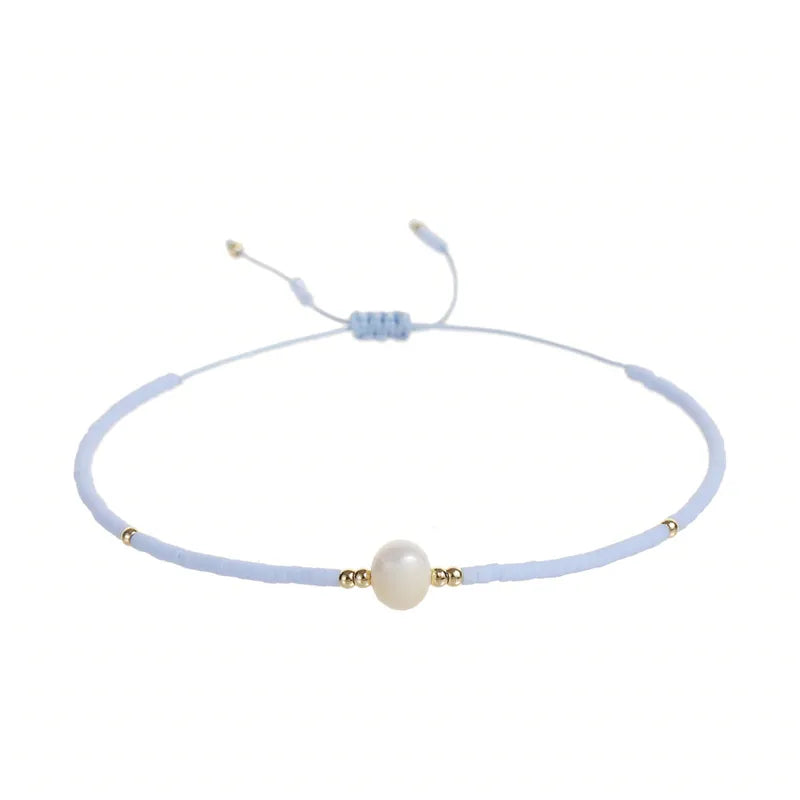 Pulseras de colores con Perla