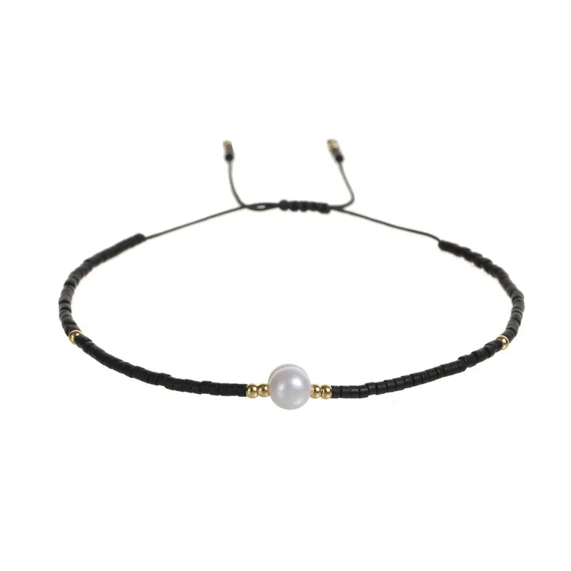 Pulseras de colores con Perla
