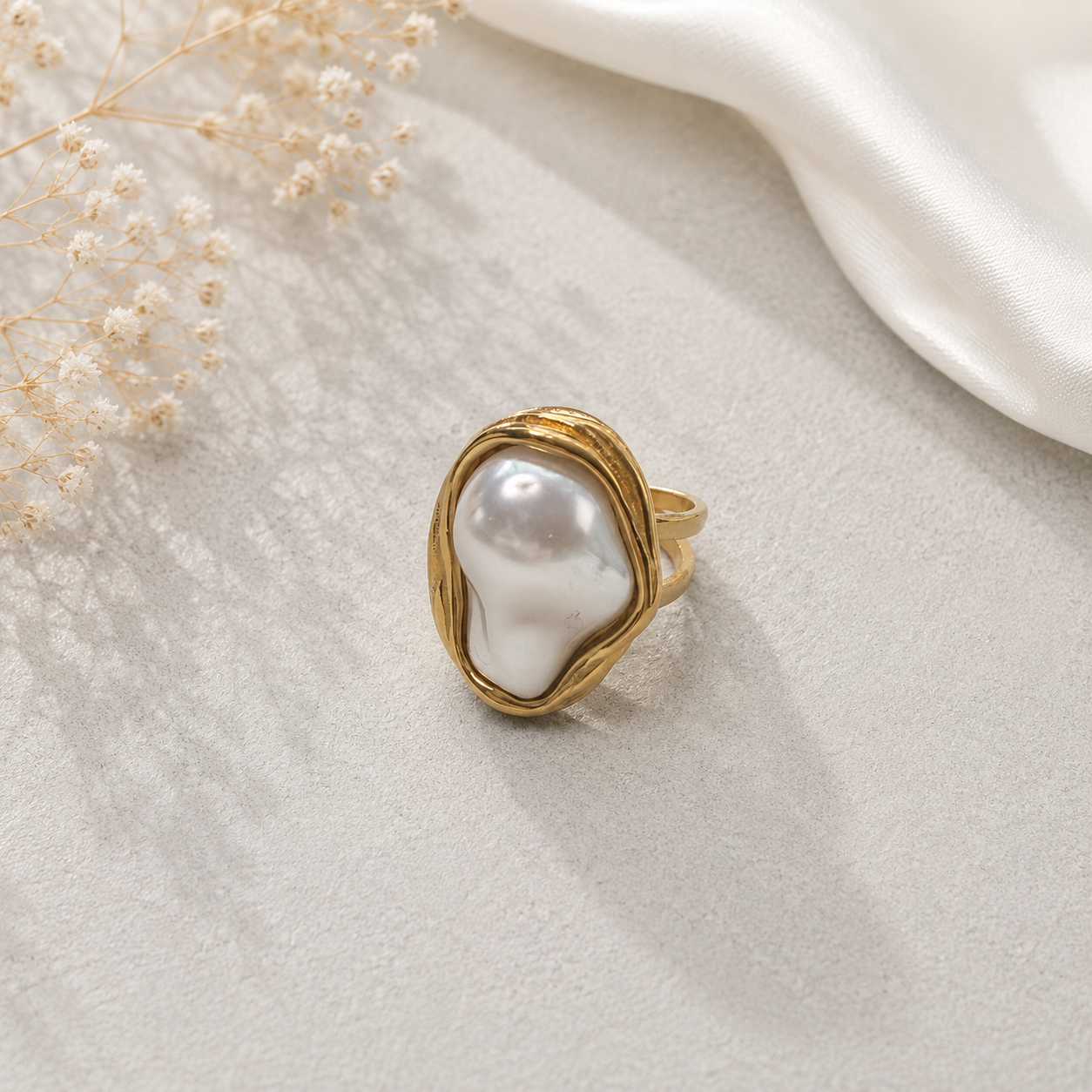 Anillo Perla Barroca