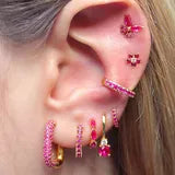 EarCuff Pink.Co Curumbela sencilla Oro y Plata