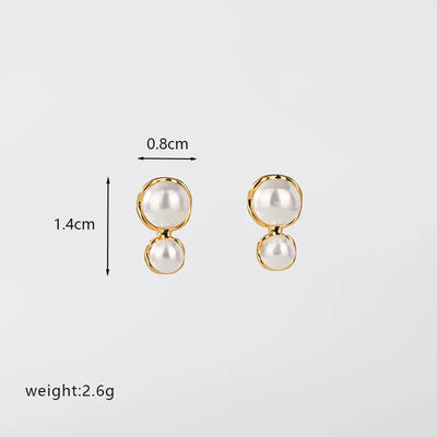 Aretes Doble perla