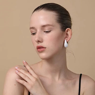 Aretes Ear Drop Blanco