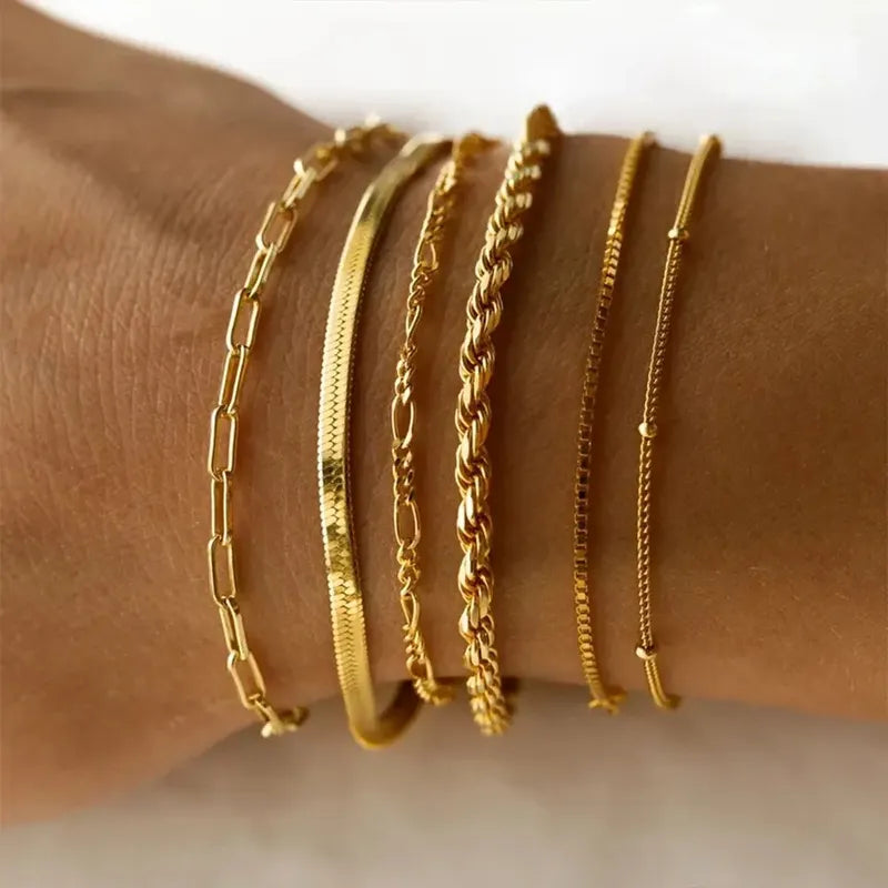 Pulsera  Box Chain plateada