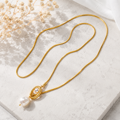 Collar Largo Hanging Pearl