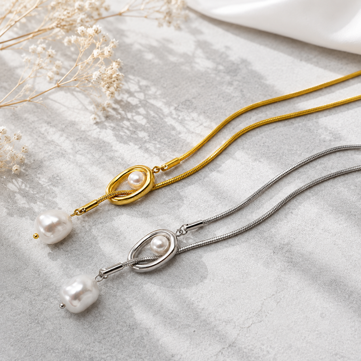 Collar Largo Hanging Pearl
