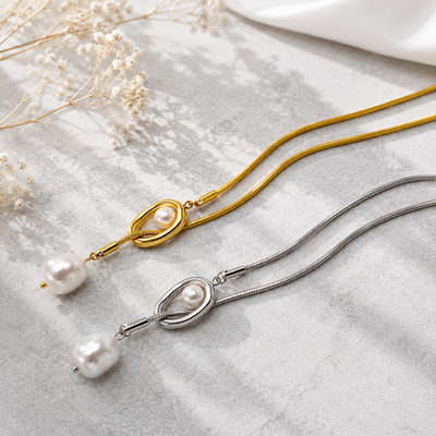 Collar Largo Hanging Pearl