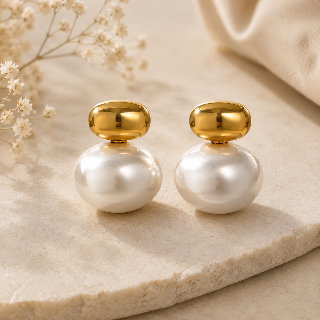 Aretes Perla Roma