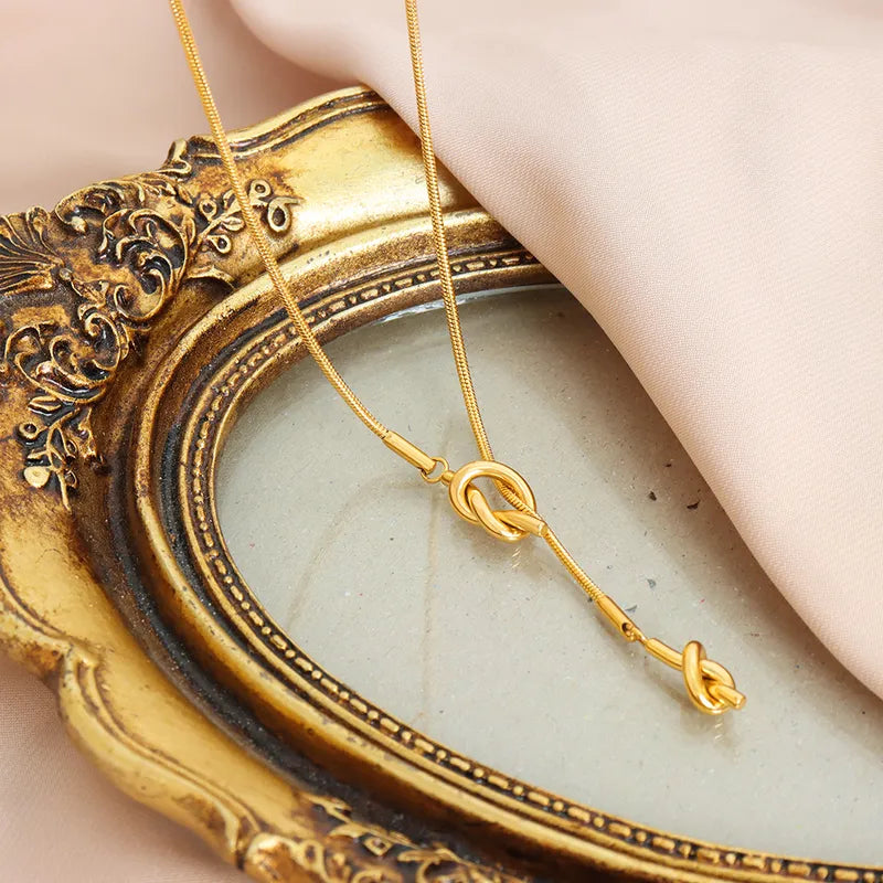 Collar Knoted Snake chain - dorado o plateado