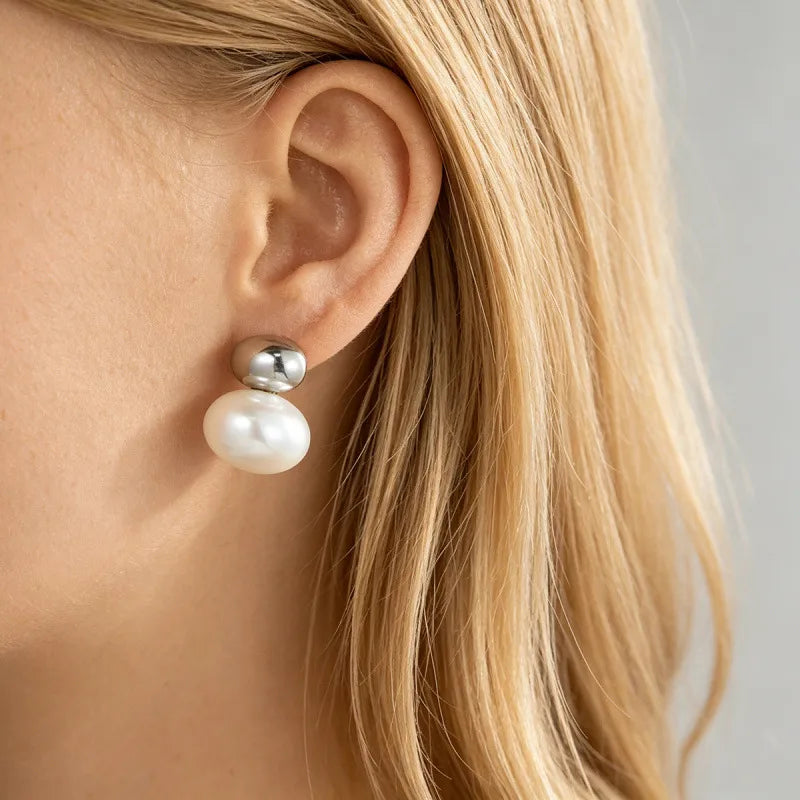 Aretes Perla Luna