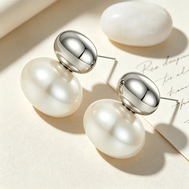 Aretes Perla Luna