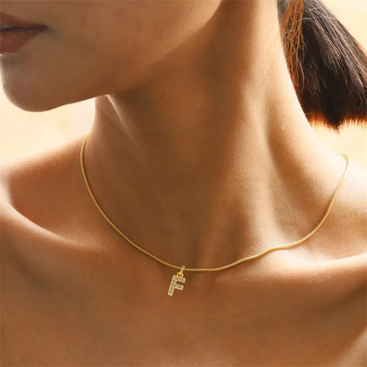 Chocker con letra colgante - TENEMOS INIDICIALES