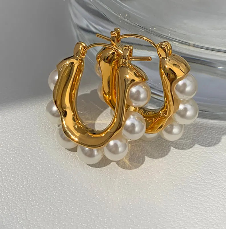 Hoops rounded pearls