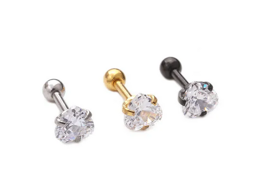 Piercing Circonia en forma de corazón