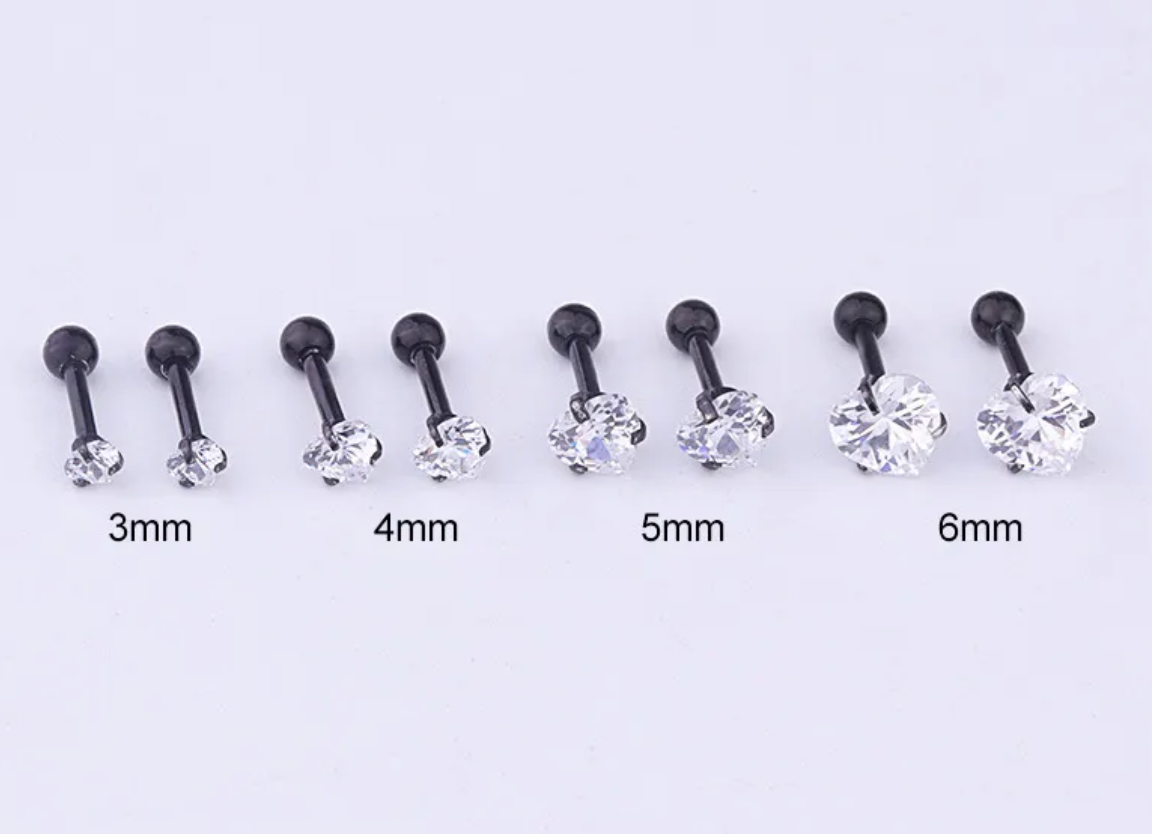 Piercing Circonia en forma de corazón