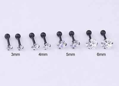 Piercing Circonia en forma de corazón