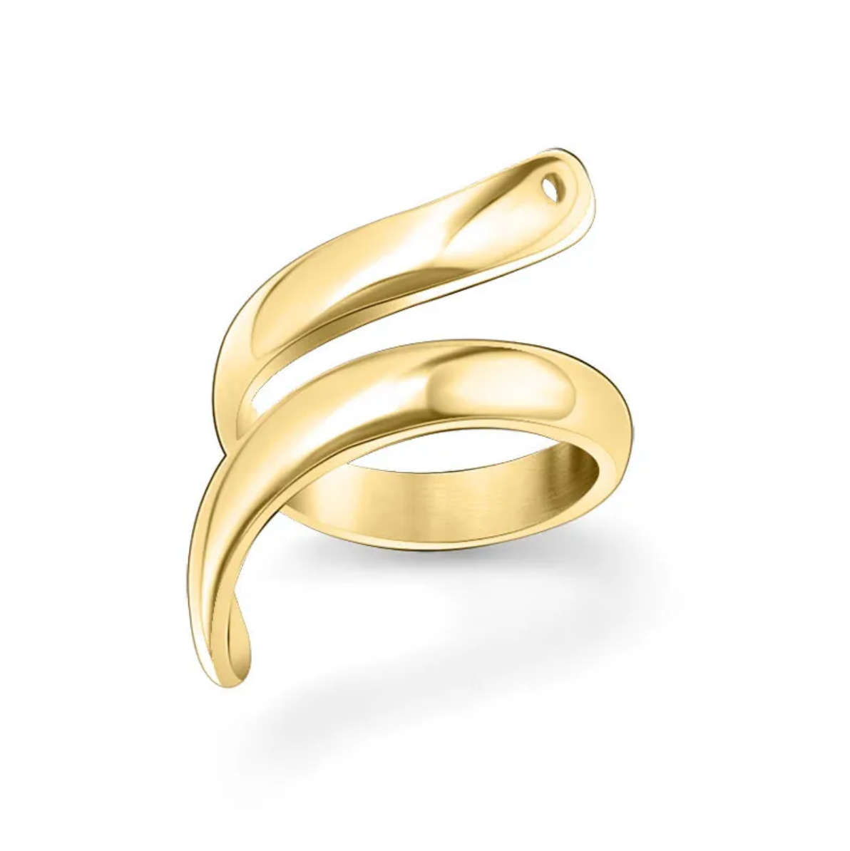 Anillo sencillo de vibora doble Oro Talla 8