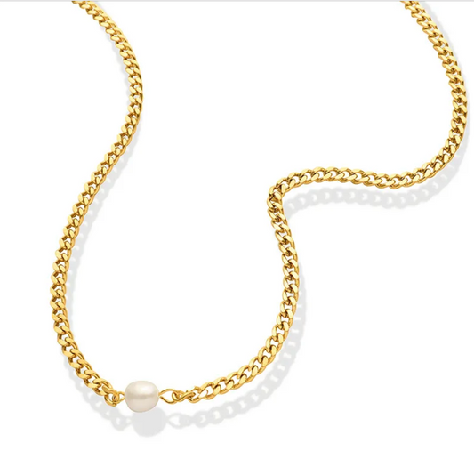 Collar titanum 1 perla natual