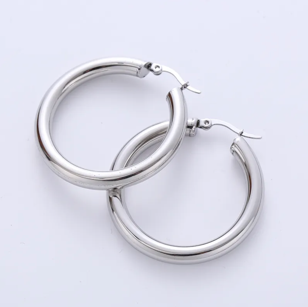 Hoops Medianas solidas color Oro o Plata