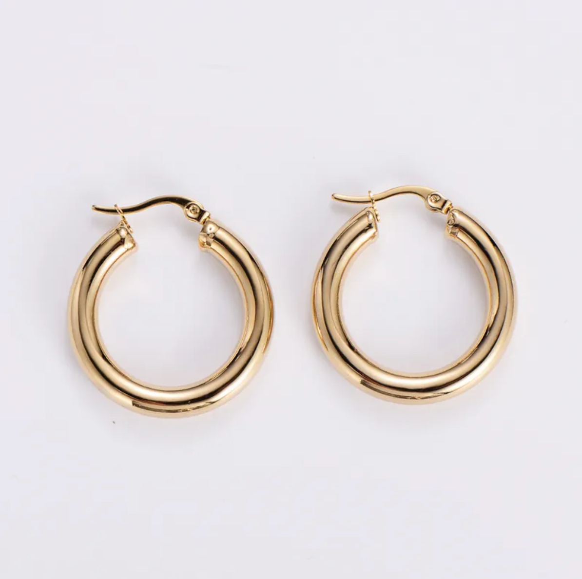 Hoops Medianas solidas color Oro o Plata
