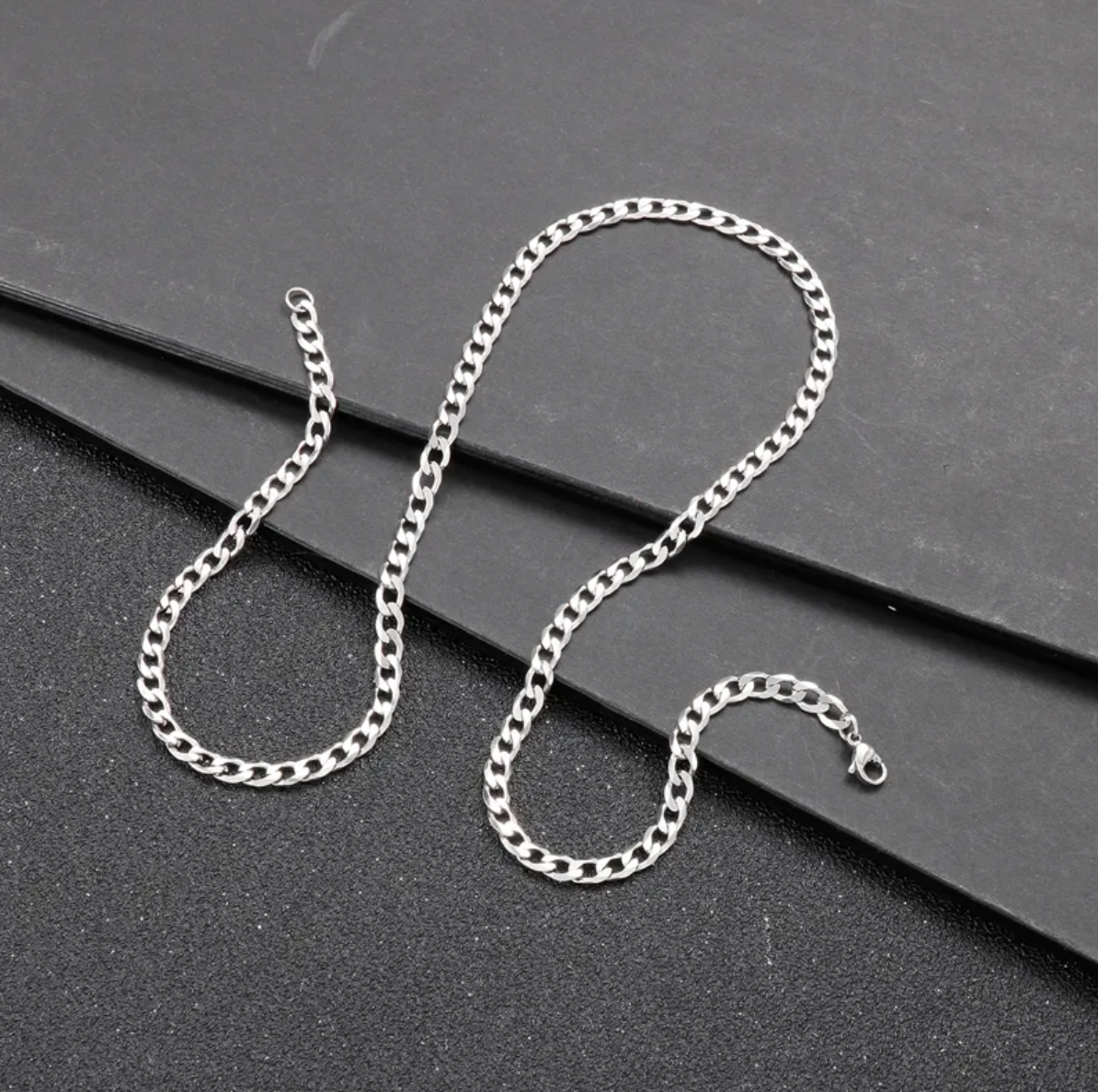 HIM - Cadena Acero Inoxidable plata 7mm, 6mm y 4mm