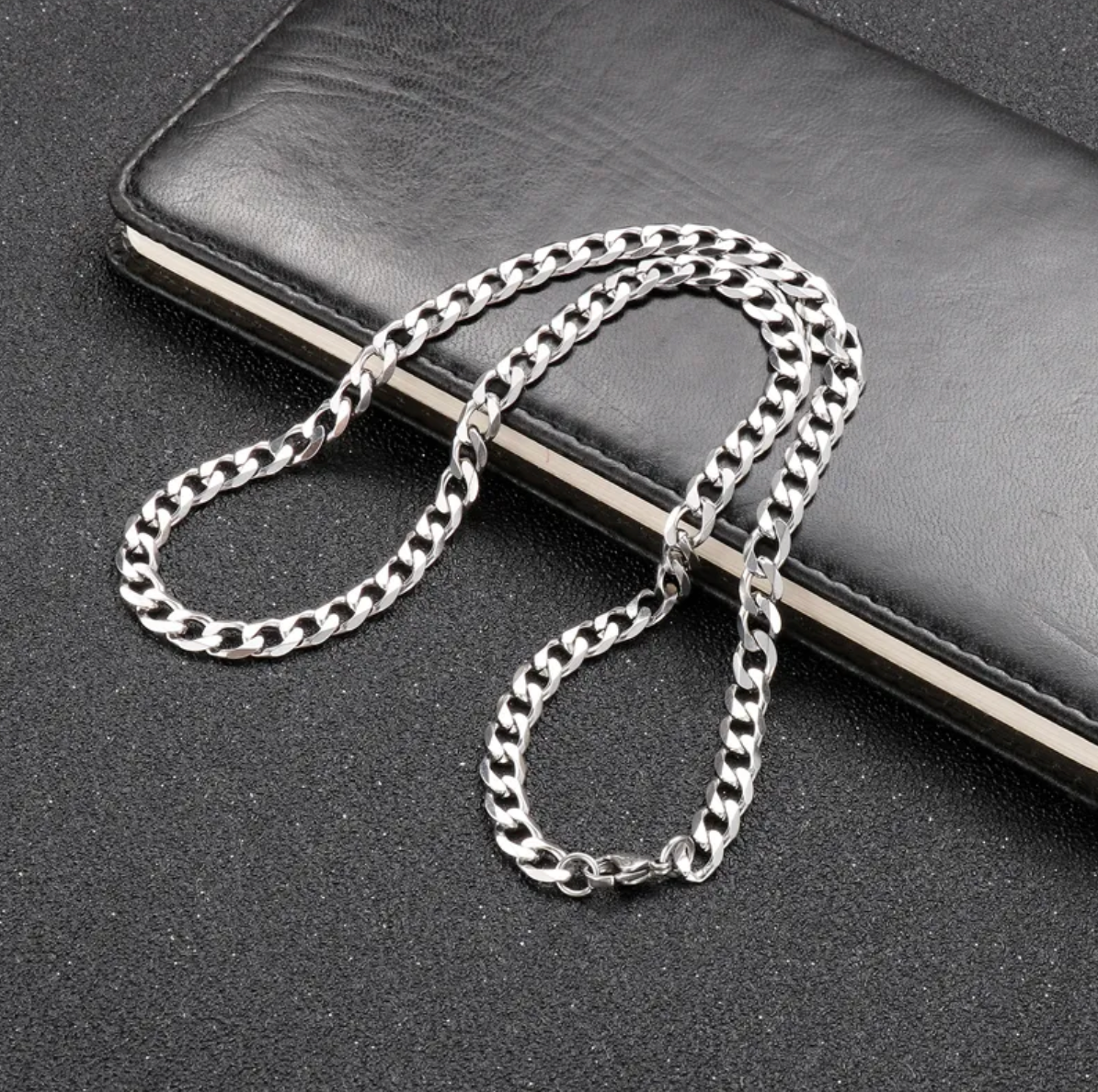 HIM - Cadena Acero Inoxidable plata 7mm, 6mm y 4mm