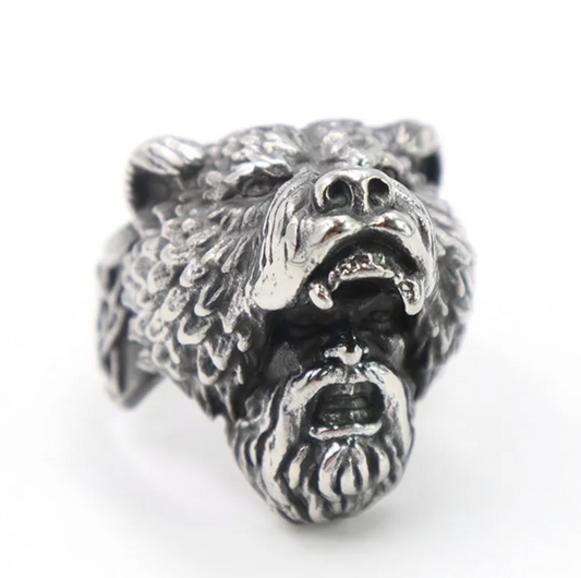 HIM - Anillo Titanio de Oso Talla 8, 9, 10, 11 Y 14