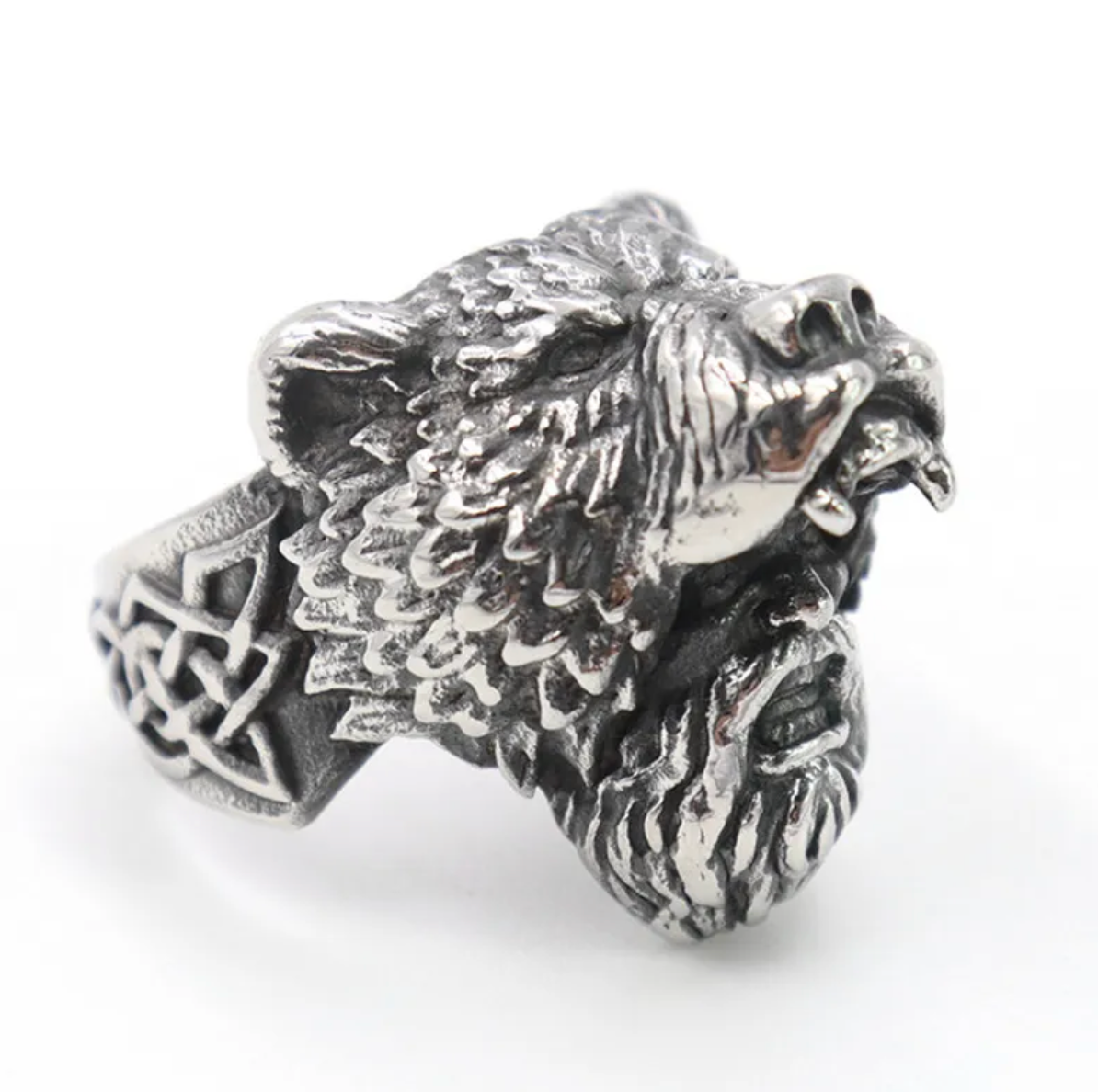 HIM - Anillo Titanio de Oso Talla 8, 9, 10, 11 Y 14