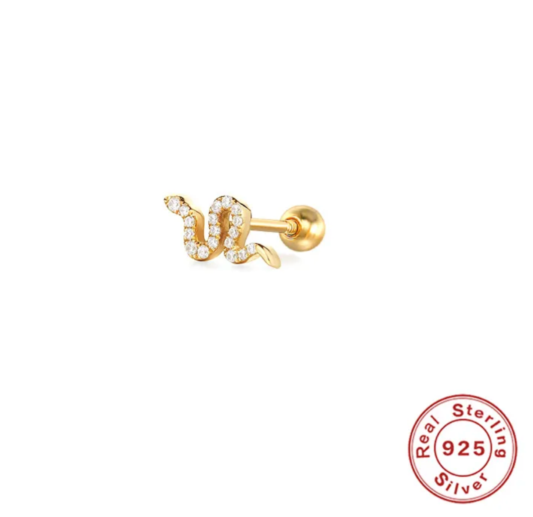 Piercing Big Snake Oro y Plata