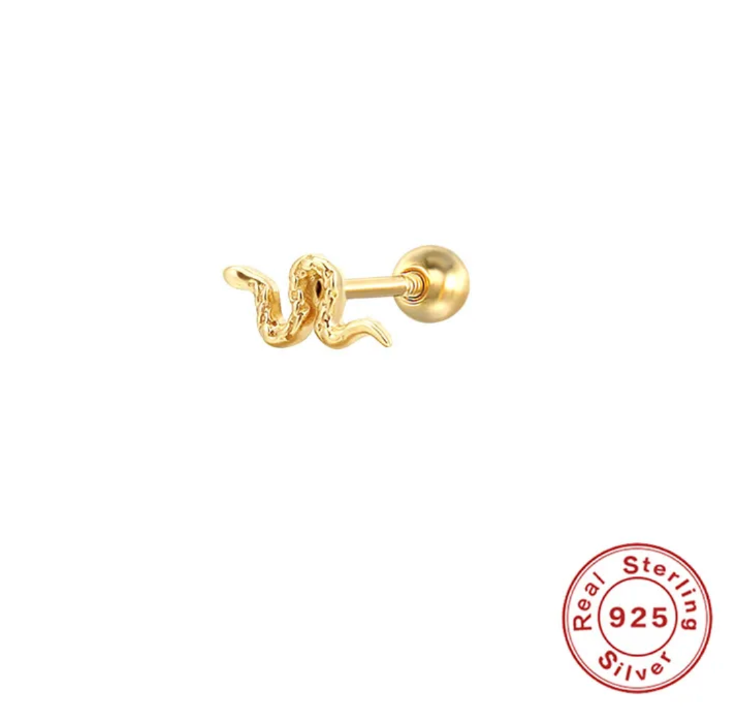 Piercing Small Snake Oro y Plata