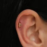 Piercing Medio Arcoiris Oro o Plata
