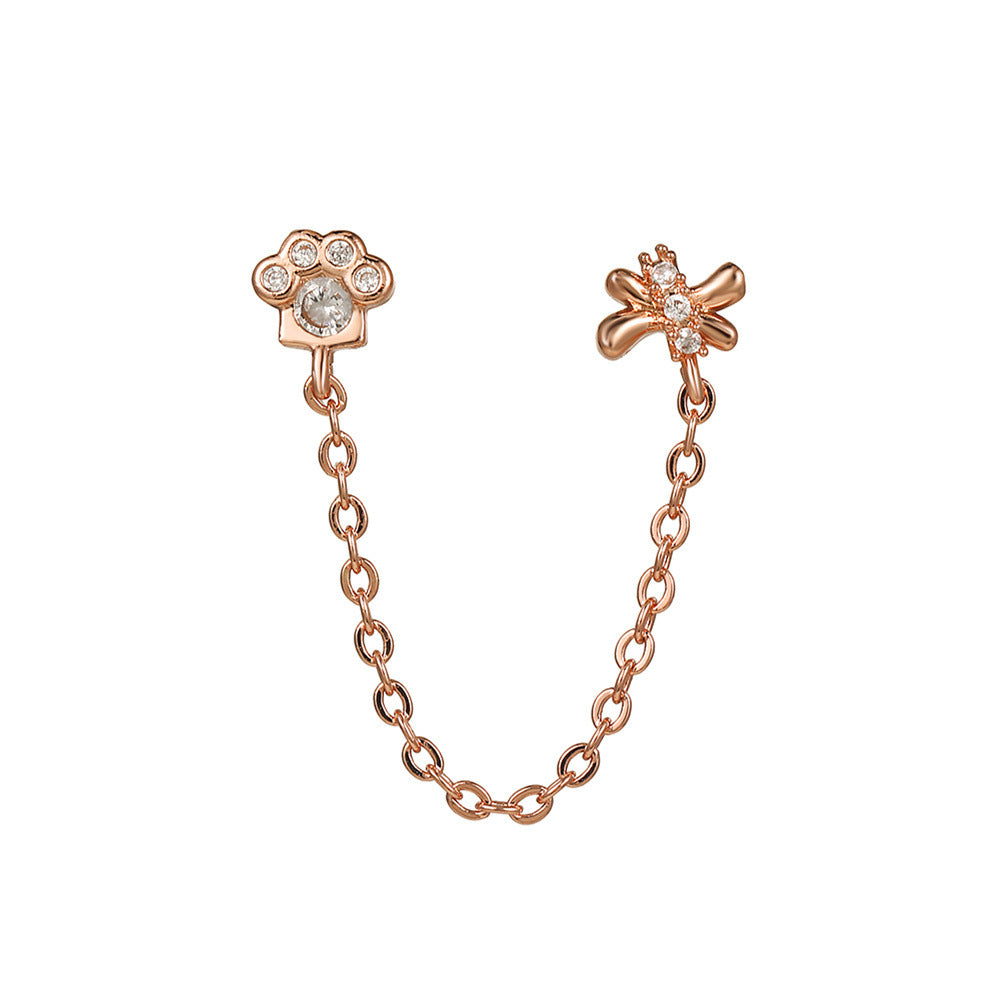 Piercing Doble Paw + Fly Oro, Plata o Rose Gold