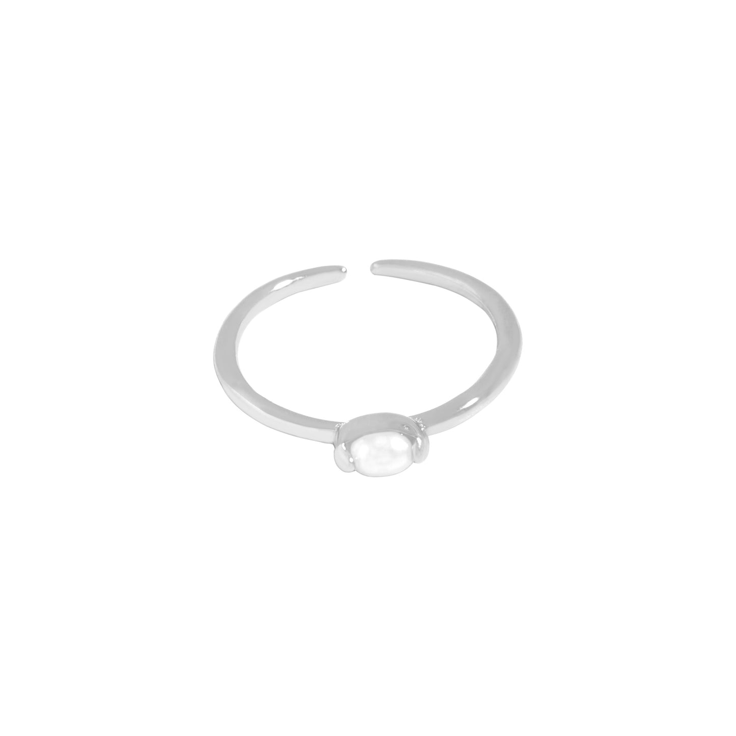 Anillo ajustable con perla sencillo