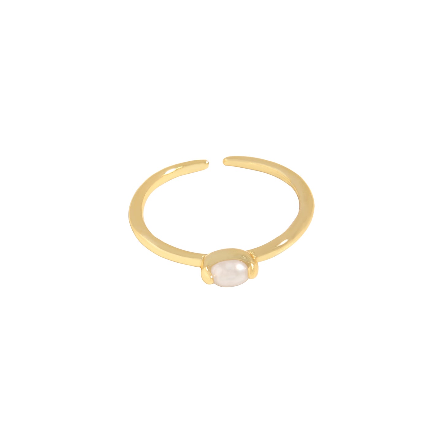 Anillo ajustable con perla sencillo