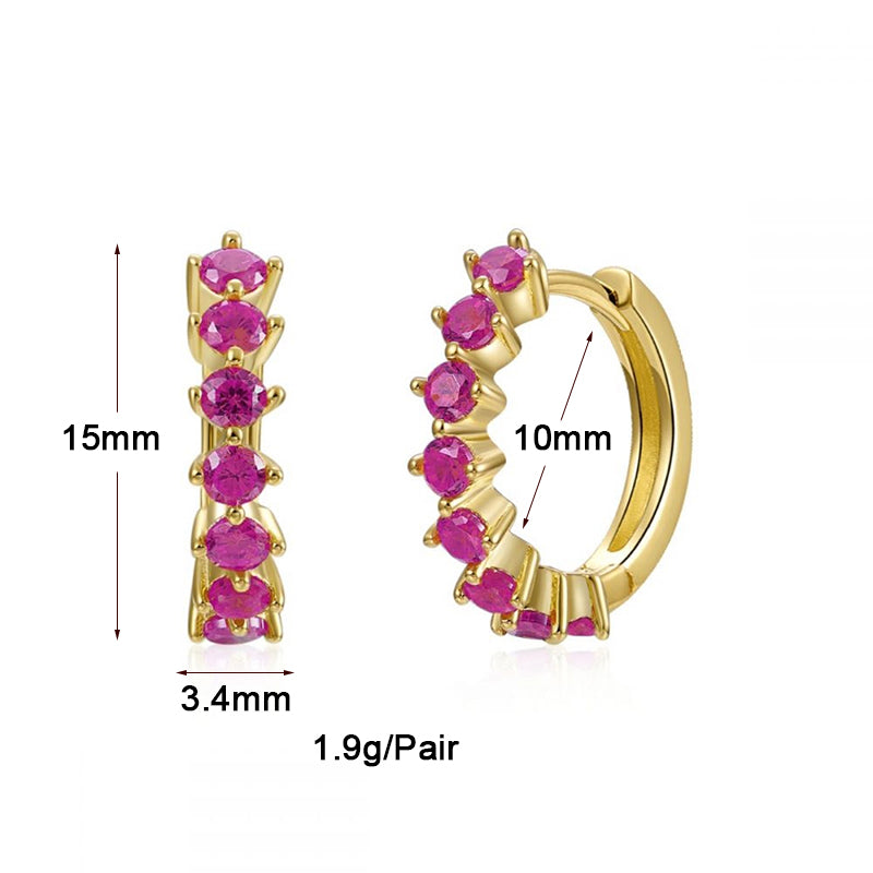 Mini Hoops Pink.Co Churumbela sencilla Oro y Plata