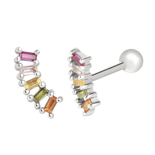 Piercing Medio Arcoiris Oro o Plata