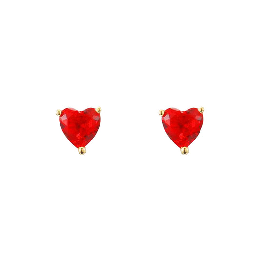 Stud red heart (CORAZON ROJO)